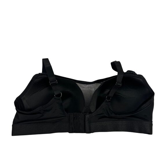 Joyspun Wireless Lightly Lined Bra XL Adjustable Straps Black Stretch Mesh - Picture 2 of 4